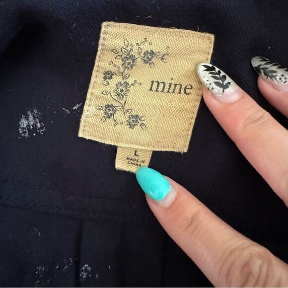 MINE Black Zip-Up Lightweight Jacket - Juniors Size L - Picture 8 of 8